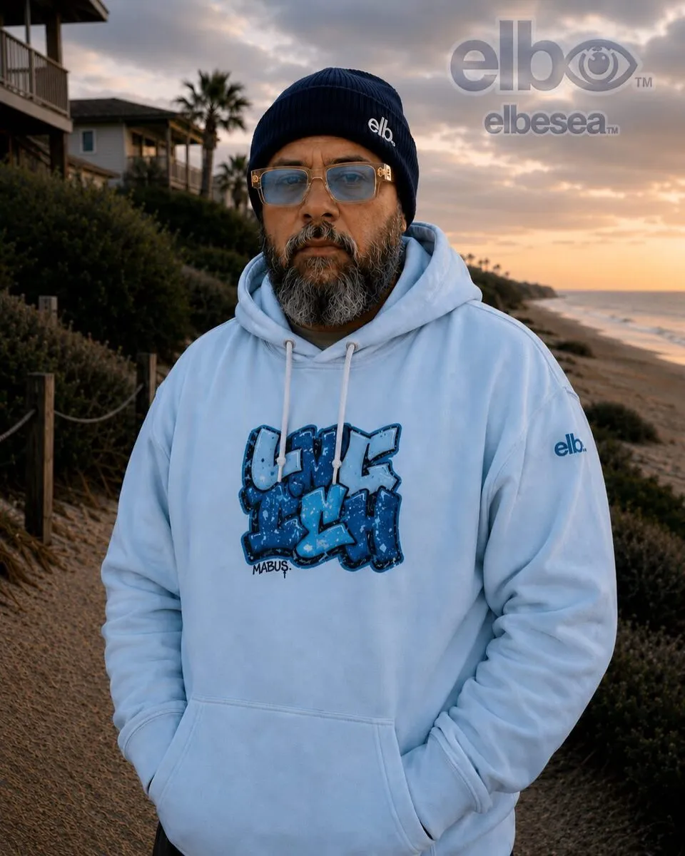 LNG BCH Hoodie — Blue Fade